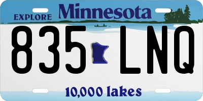 MN license plate 835LNQ