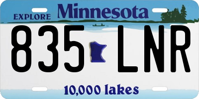 MN license plate 835LNR