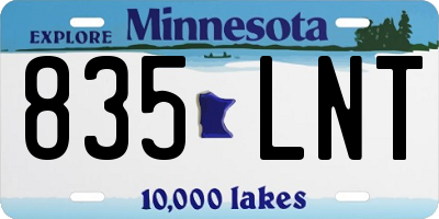 MN license plate 835LNT