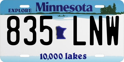 MN license plate 835LNW