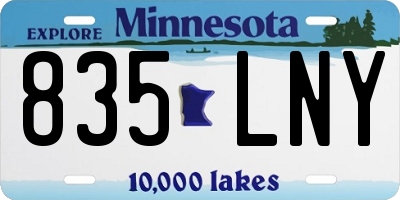 MN license plate 835LNY