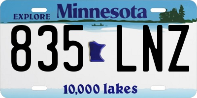 MN license plate 835LNZ