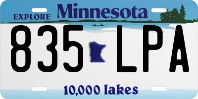 MN license plate 835LPA