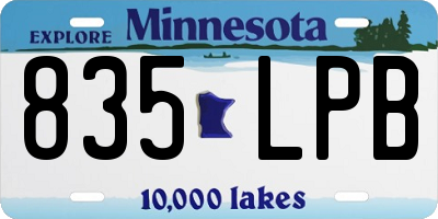 MN license plate 835LPB