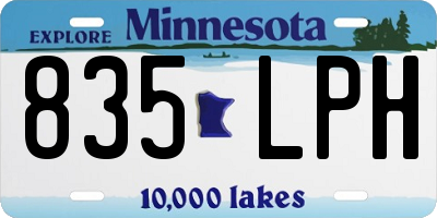 MN license plate 835LPH