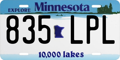 MN license plate 835LPL