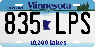 MN license plate 835LPS