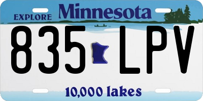 MN license plate 835LPV