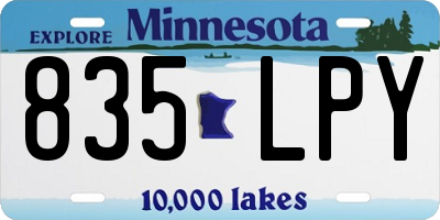 MN license plate 835LPY