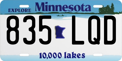 MN license plate 835LQD