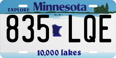 MN license plate 835LQE