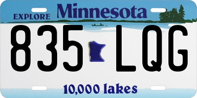 MN license plate 835LQG