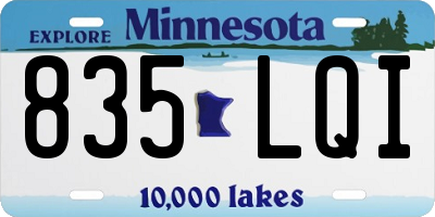 MN license plate 835LQI