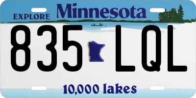 MN license plate 835LQL