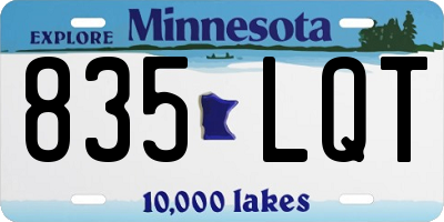 MN license plate 835LQT