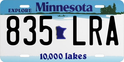 MN license plate 835LRA