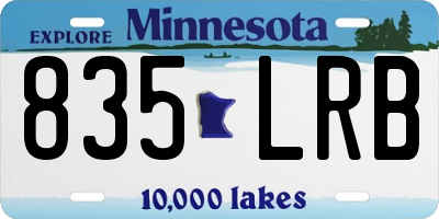 MN license plate 835LRB
