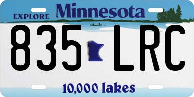 MN license plate 835LRC
