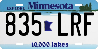 MN license plate 835LRF
