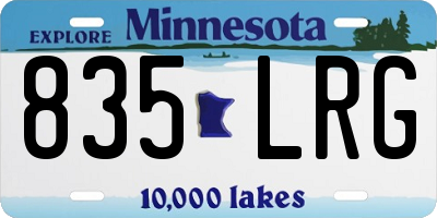 MN license plate 835LRG
