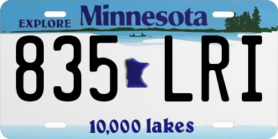 MN license plate 835LRI