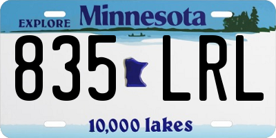 MN license plate 835LRL