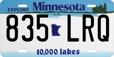 MN license plate 835LRQ