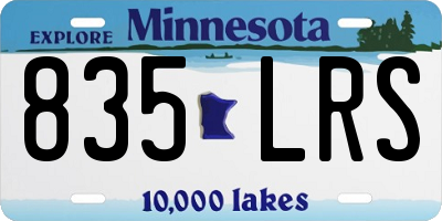 MN license plate 835LRS