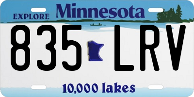 MN license plate 835LRV