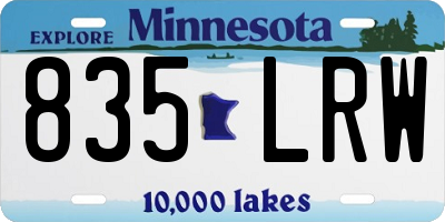MN license plate 835LRW