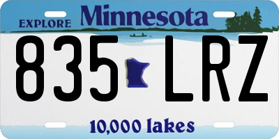 MN license plate 835LRZ