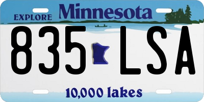 MN license plate 835LSA