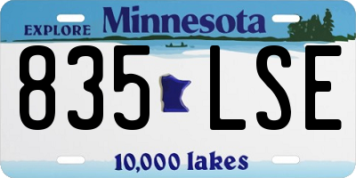 MN license plate 835LSE