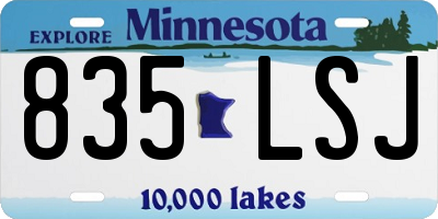 MN license plate 835LSJ