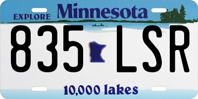 MN license plate 835LSR