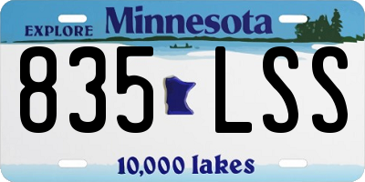 MN license plate 835LSS