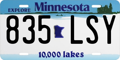 MN license plate 835LSY