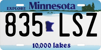 MN license plate 835LSZ