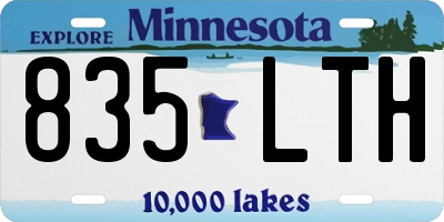MN license plate 835LTH