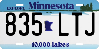 MN license plate 835LTJ