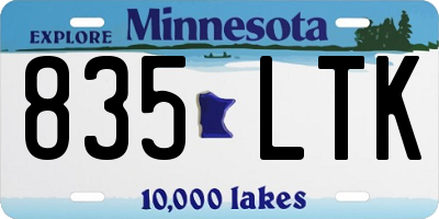 MN license plate 835LTK