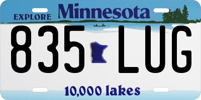 MN license plate 835LUG
