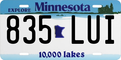 MN license plate 835LUI