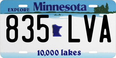 MN license plate 835LVA