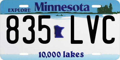 MN license plate 835LVC