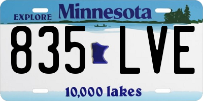 MN license plate 835LVE