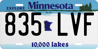 MN license plate 835LVF