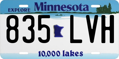 MN license plate 835LVH