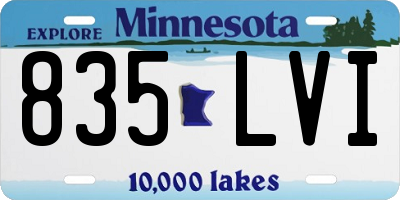 MN license plate 835LVI