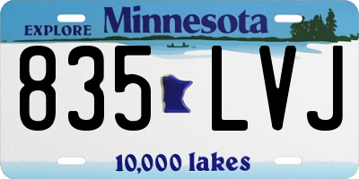 MN license plate 835LVJ